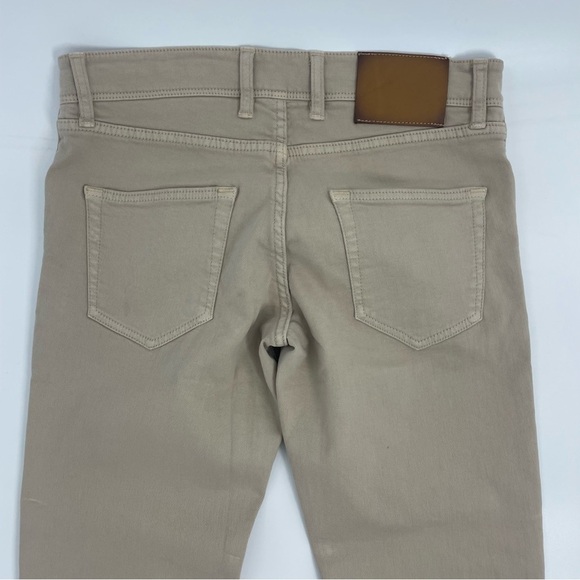 Candiani Denim Handmade in Italy Classic 5 pocket Tan Jeans Chino Style Pants 30 - Picture 10 of 13